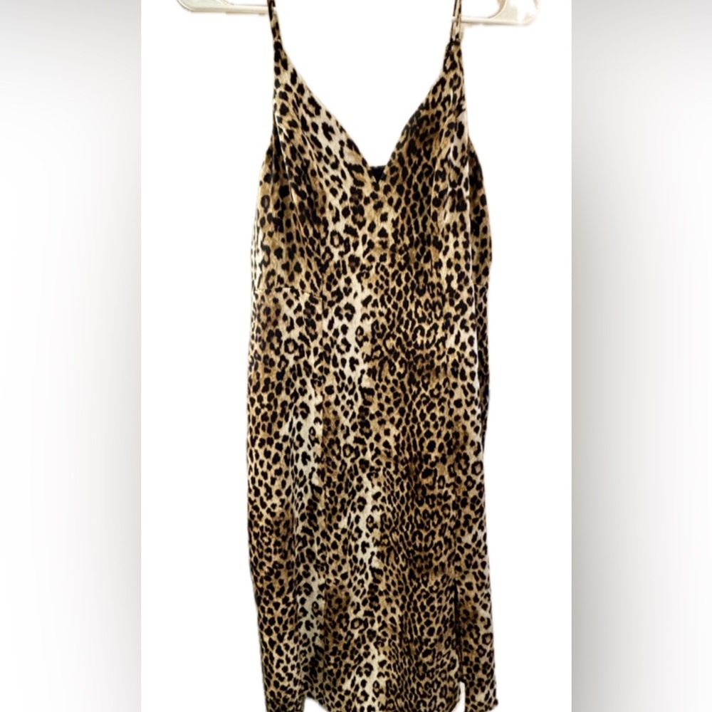 Animal print slip dress. Express size M